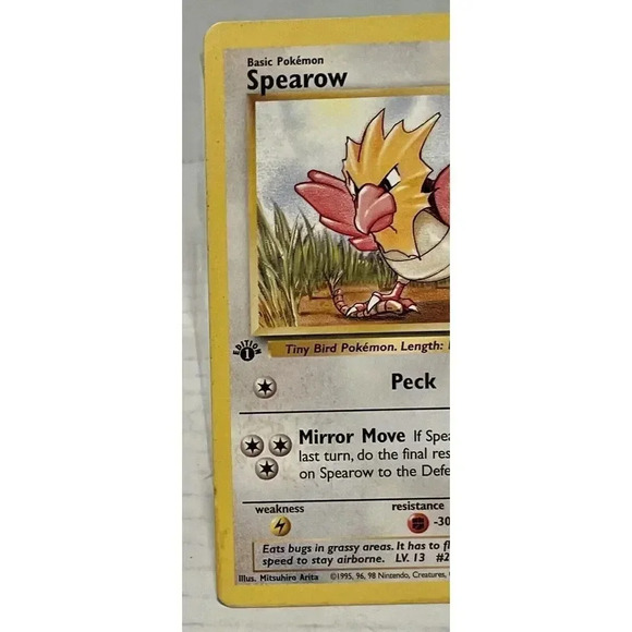 Pokemon Card 1st Edition Spearow #62/64 Jungle Set LP Vintage - Picture 2 of 12